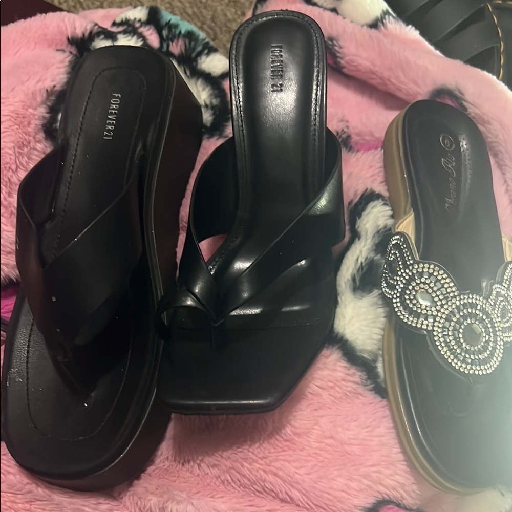 Forever 21 platform sandals, heels, and Veranl Rio Sandals
